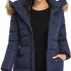 Epsion Women's Hooded Thickened Long Down Parka